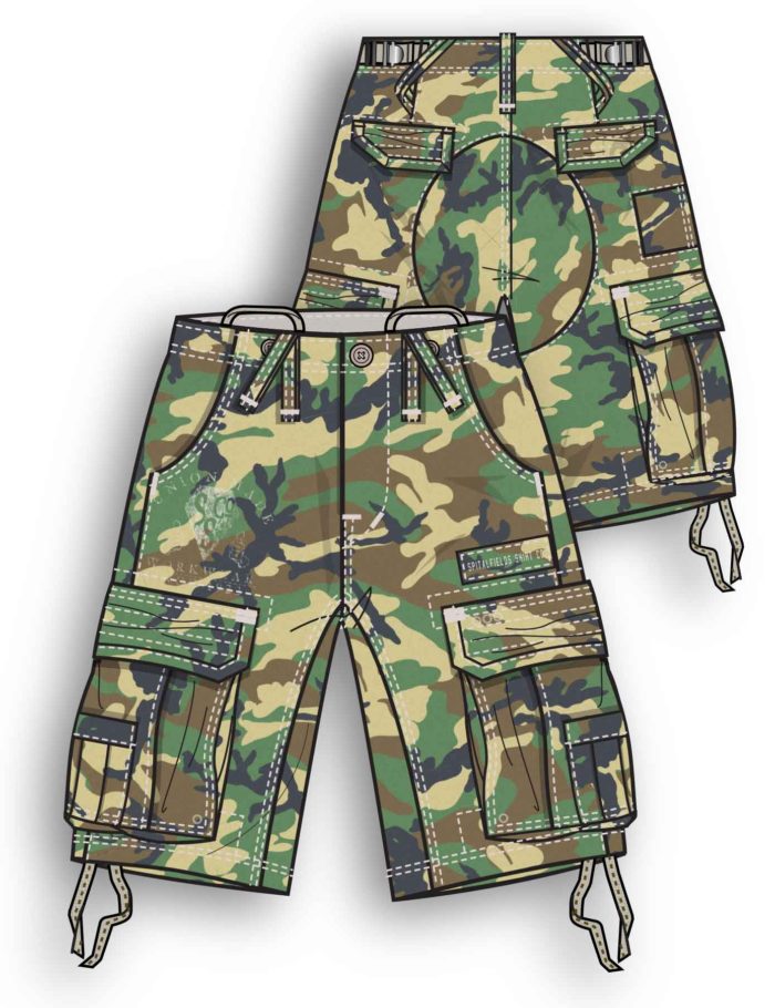 Camouflage Cargo Short,