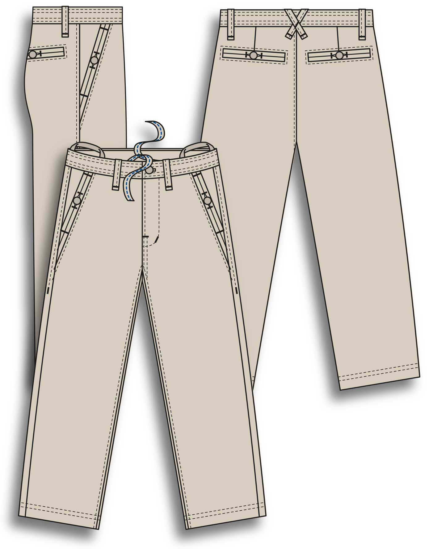 Premium Vector | Men's denim long pant fashion flat sketch template and  technical fashion illustration